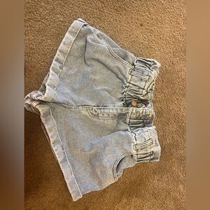 Paper Bag Jean Shorts